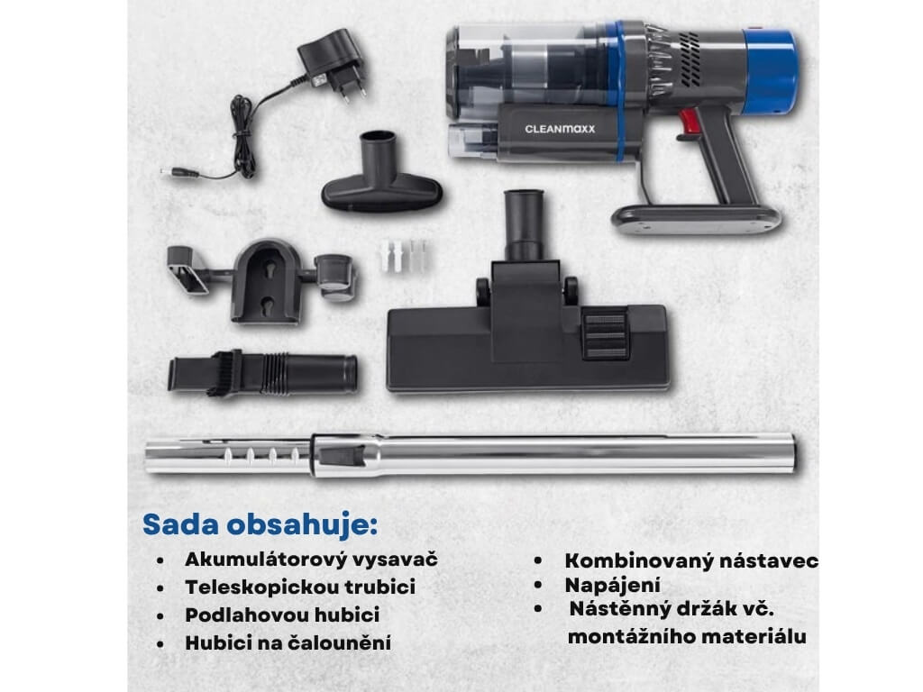 CleanMaxx AKU tyčový a ruční vysavač 2v1 ATV-15630 (6)